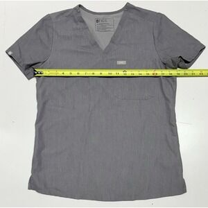 FIGS Scrub Top Women's Small Gray‎ V Neck